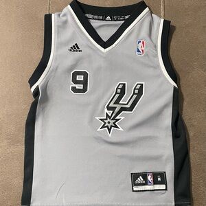 NBA Tony Parker Adidas San Antonio Spurs Black Jersey Size Kids M